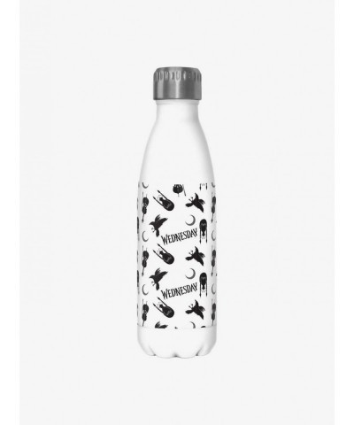 Clearance Wednesday Icons Pattern Water Bottle $11.21 Water Bottles