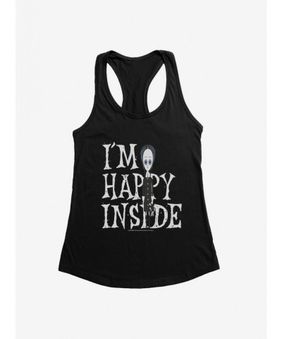 Exclusive Price Addams Family I'm Happy Inside Girls Tank $9.46 Tanks