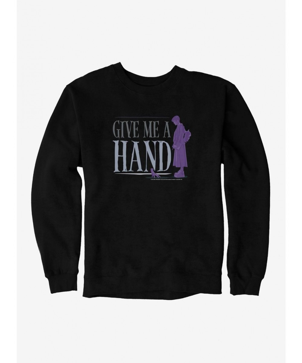 Value Item Wednesday Give Me A Hand Sweatshirt $16.97 Sweatshirts